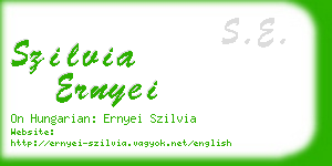 szilvia ernyei business card